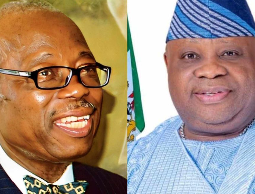 GOV-ADELEKE GOV. ADELEKE CELEBRATES LEGAL ICON PRINCE BOLA AJIBOLA, SAN, AT AUTOBIOGRAPHY LAUNCH