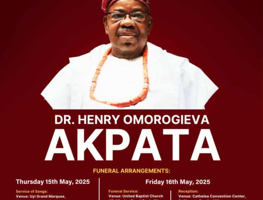 EX NBA PRESIDENT OLUMIDE AKPATA BURIES DAD MAY 16