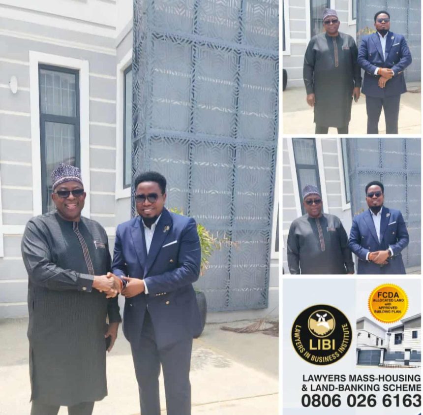 FORMER BAUCHI STATE GOVERNOR, M. A. ABUBAKAR  SAN VISITS OUR FCDA  ALLOCATED ESTATE, COMMENDS OUR EFFORTS AT PROVIDING AFFORDABLE HOUSING AND A CREDIBLE INVESTMENT PLATFORM AT THE  LAWYERS IN BUSINESS INSTITUTE LIBI  MASS-HOUSING & LAND-BANKING SCHEME