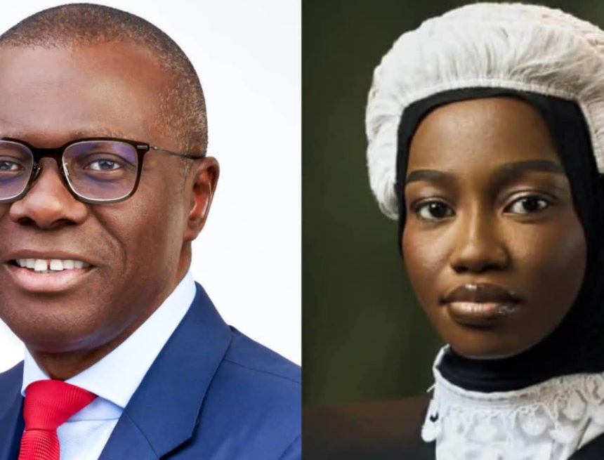 SANWO-OLU HAILS LASU ALUMNAE FOR EMERGING AS NIGERIAN LAW SCHOOL ‘BEST GRADUATING FEMALE STUDENT’