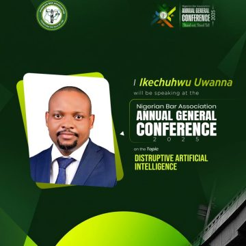 NBA-AGC: ABIA STATE AG, IKECHUKWU UWANNA, TO SPEAK ON DISRUPTIVE ARTIFICIAL INTELLIGENCE