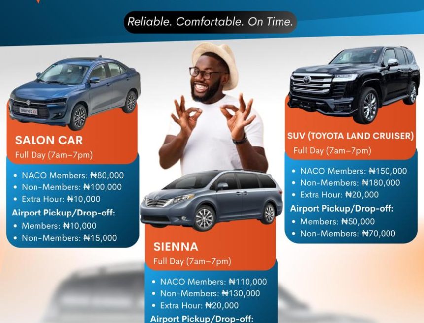 NBA-AGC: ‘YOUR SAFETY, OUR CONCERN’ – NACO LOGISTICS LTD UNVEILS SPECIAL CAR RENTAL RATES