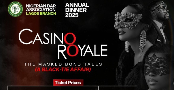 LAGOS-DINNER NBA LAGOS ANNUAL DINNER 2025: REGULAR TICKETS NOW ON SALE