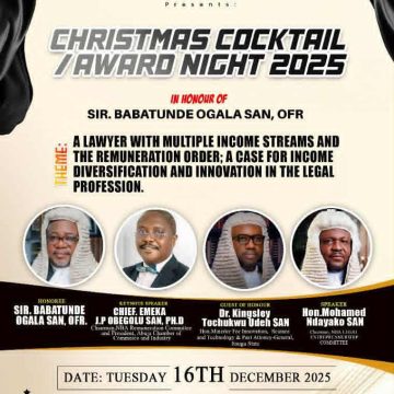 LIBI-AWARDS DIVERSIFICATION: NBA, LIBI TO AWARD JUDGES, SENIOR LAWYERS DEC. 16