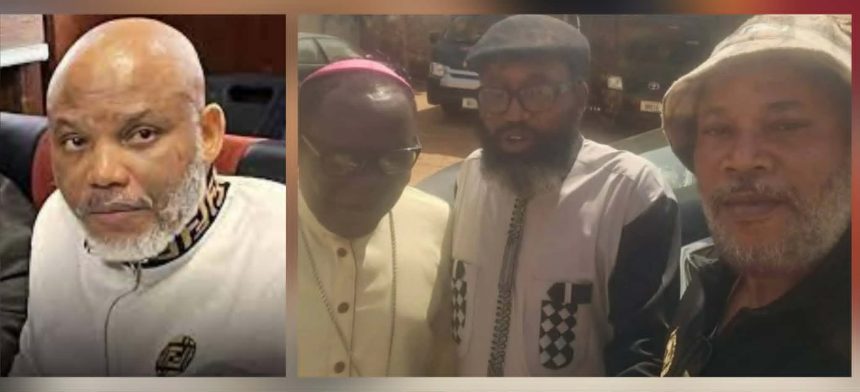 MNK BISHOP KUKAH VISITS IPOB LEADER, NNAMDI KANU IN SOKOTO PRISON