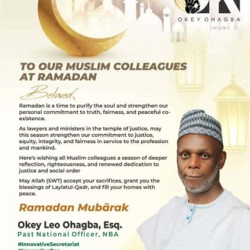 OKEY OHAGBA FELICITATES MUSLIM COLLEAGUES AT RAMADAN