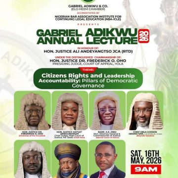 YOLA AGOG FOR GABRIEL ADIKWU 2026 ANNUAL LECTURE (VIDEO)