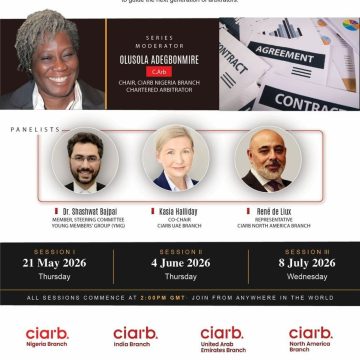 CIARB NIGERIA HOSTS FREE ‘HOW TO SUCCEED AS ARBITRATOR’ WEBINAR TODAY