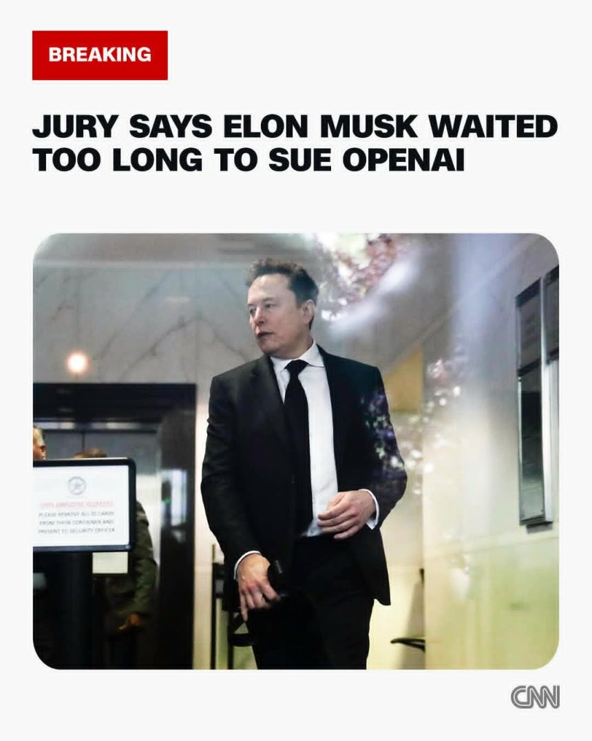 MUSK LOSES OPENAI LAWSUIT, ‘WAITED TOO LONG TO SUE’