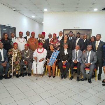 UPATA ROYAL FATHERS  PAY COURTESY VISIT TO NBA PORT HARCOURT CHAIR CORDELIA EKE
