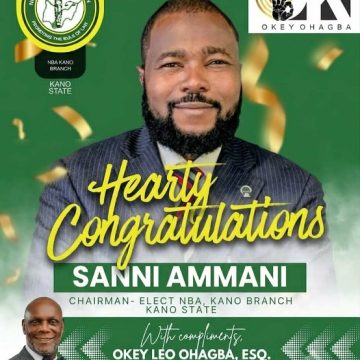 OKEY OHAGBA HAILS SANNI AMMANI AS NEW NBA KANO CHAIRMAN