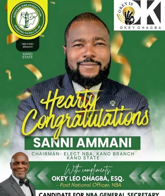 OKEY OHAGBA HAILS SANNI AMMANI AS NEW NBA KANO CHAIRMAN