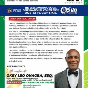 OKEY OHAGBA LAUDS EGBE AMOFIN ON 2026 NATIONAL CONFAB