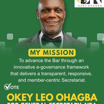 OKEY OHAGBA, NBA GENERAL SECRETARY CANDIDATE, UNVEILS MISSION, HAILS MULAN, NEW EKET CHAIR