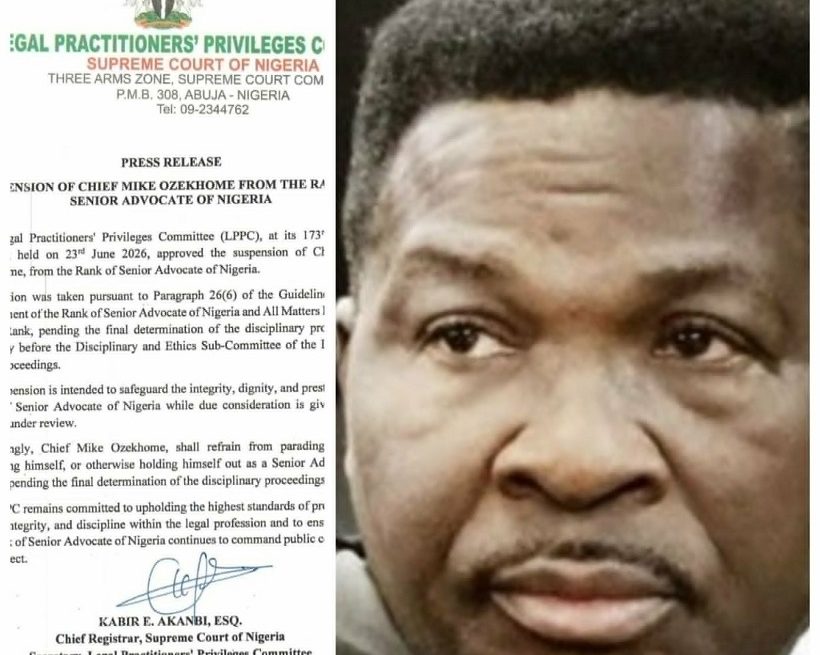 ‘WHY BE BARRED MIKE OZEKHOME FROM USE OF SAN RANK’ – LPPC (SEE LETTER)