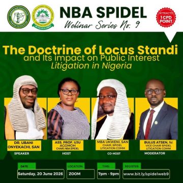 RIGHTS ACTIVIST UBANI TO LEAD NBA-SPIDEL PARLEY ON LOCUS STANDI