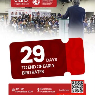 CIARB NIGERIA ANNUAL CONFERENCE EARLY BIRD REGISTRATION ENDS SOON