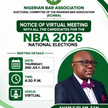 ECNBA SCHEDULES VIRTUAL MEETING WITH CANDIDATES AHEAD OF 2026 NBA NATIONAL ELECTIONS