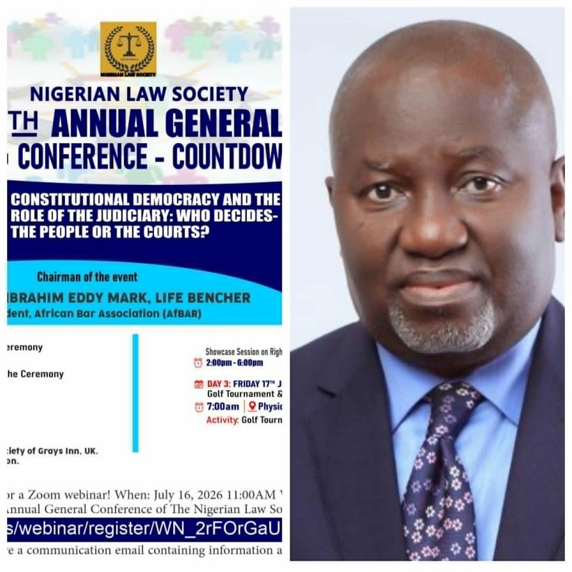 NLS-AGC+ NIGERIAN LAW SOCIETY TO HOLD AGC JULY 15-17