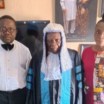 ANXIETY, AS EX NBA PRESIDENT NWOKOYE TAKES CONTROVERSIAL ‘BLUE SILK’ RANK