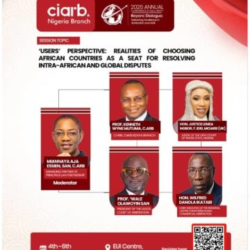 MIA ESSIEN, JUDGE, OTHERS TO X-RAY AFRICA AS DISPUTE RESOLUTION SEAT AT CIARB NIGERIA CONFAB