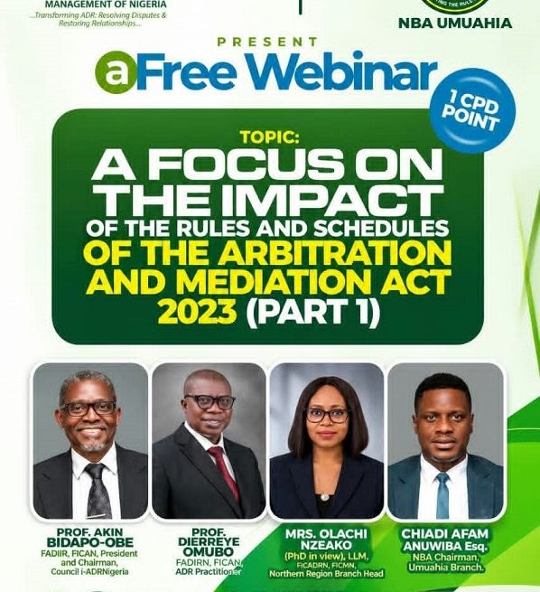 iADRNigeria HOSTS WEBINAR ON ARBITRATION RULES