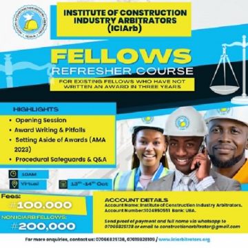 REGISTER FOR ICIARB FELLOWS REFRESHER COURSE HOLDING OCT. 13-14
