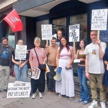 WORKERS AT LAWYERS’ RANKING FIRM ‘LEGAL 500’ ON STRIKE OVER SALARY (VIDEO)