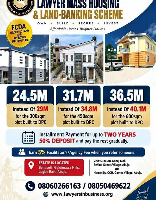 14 DAYS TO END OF AGC 2026 10% DISCOUNT PROMO: LADY AZUKA AZINGE ESQ [PAST CAC RIGISTRAR-GENERAL] AMONG LATEST ALLOTTEES AT THE LAWYERS MASS-HOUSING & LAND-BANKING SCHEME