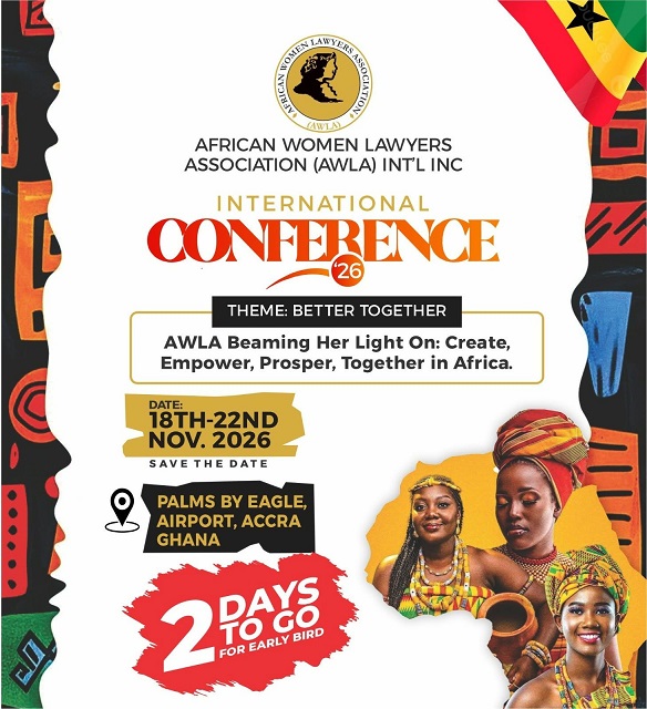 AWLA-2-DAYS HURRY! AWLA INTERNATIONAL CONFERENCE ACCRA 2026 EARLY BIRD CLOSES SATURDAY